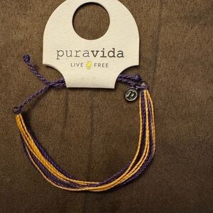 Pura Vida Purple and Gold Bracelet
